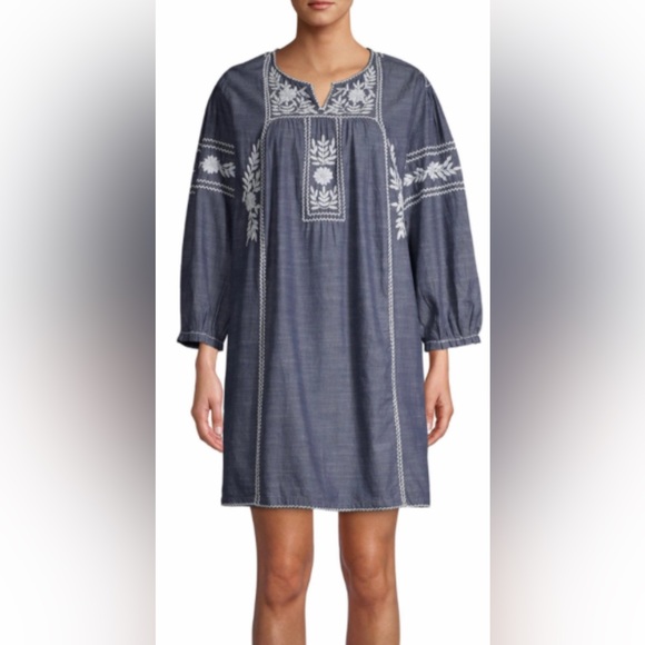 Roller Rabbit Abagail Embroidered Chambray Dress size S - Picture 1 of 3